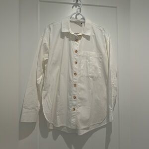 Back Beat Co. White Button Down Shirt - 100% Organic Cotton